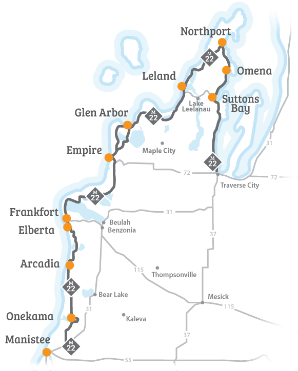 M-22 Pure Michigan Byway Communities